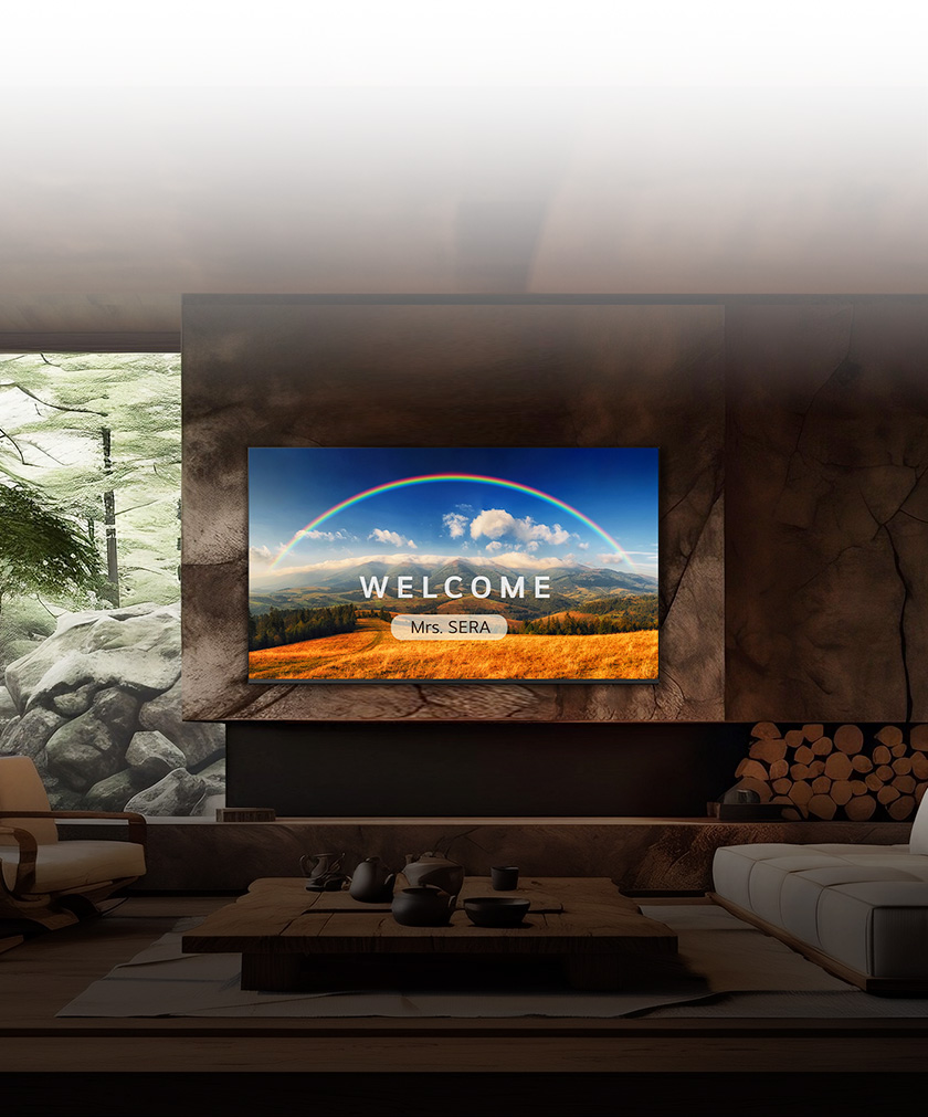 A TV managed by the Pro:Centric Stay solution is installed on the wall of the accommodation.