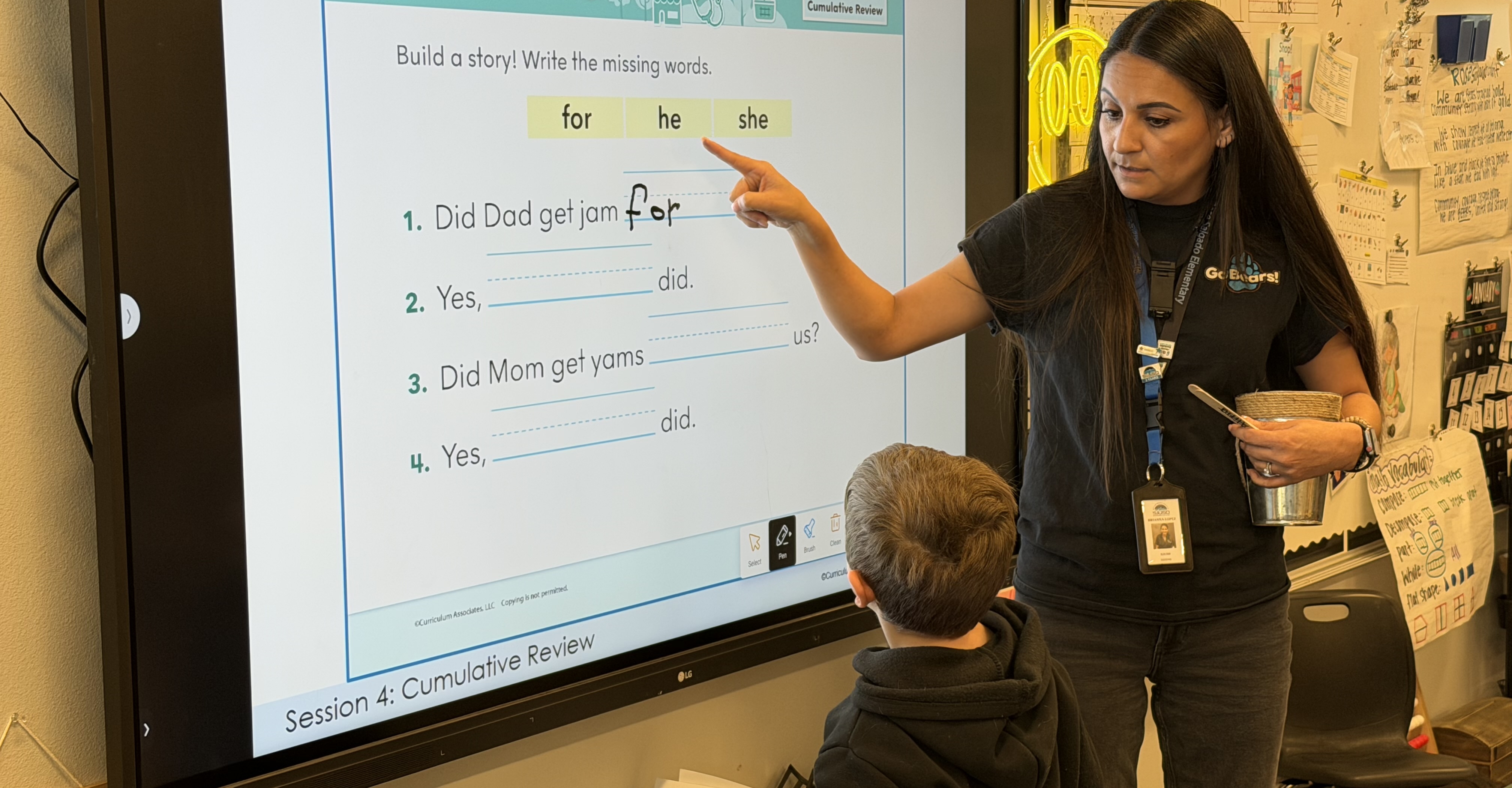Sahuarita Intermediate School purchased LG CreateBoard interactive smart boards for selected classrooms