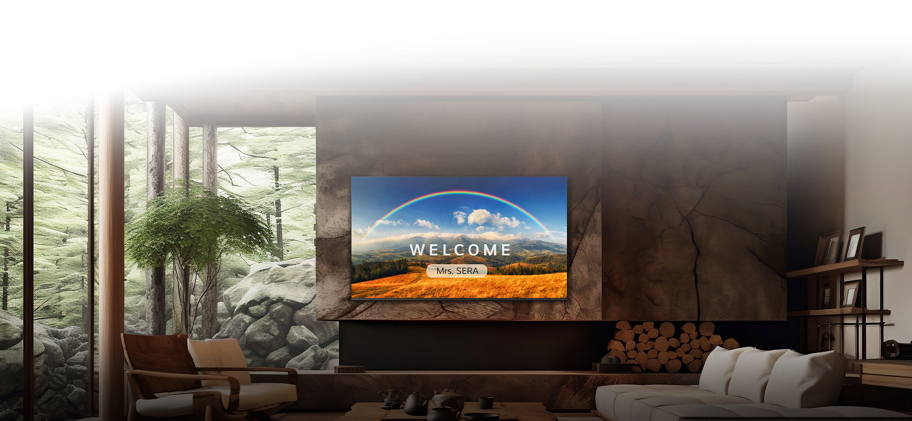 A TV managed by the Pro:Centric Stay solution is installed on the wall of the accommodation.